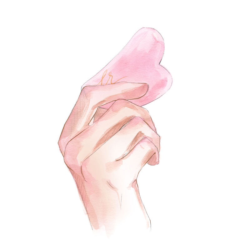 Rosenquarz Spatel Herz - Love Rose Cosmetics