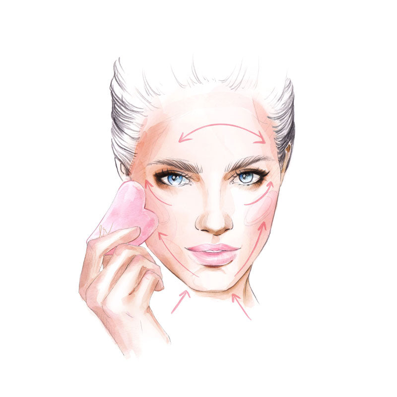 Rosenquarz Spatel Herz - Love Rose Cosmetics
