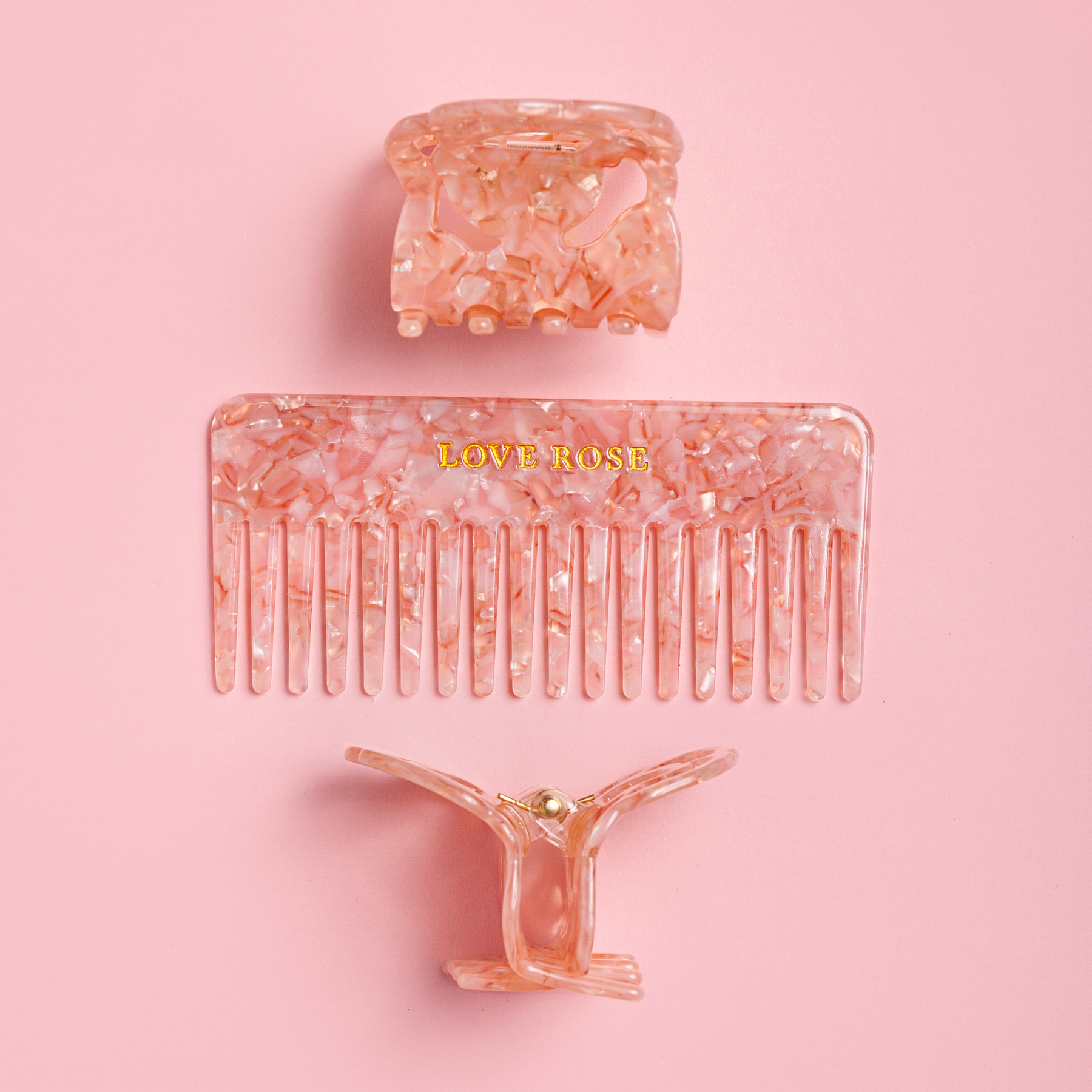 Rosa Haarkamm - Love Rose Cosmetics