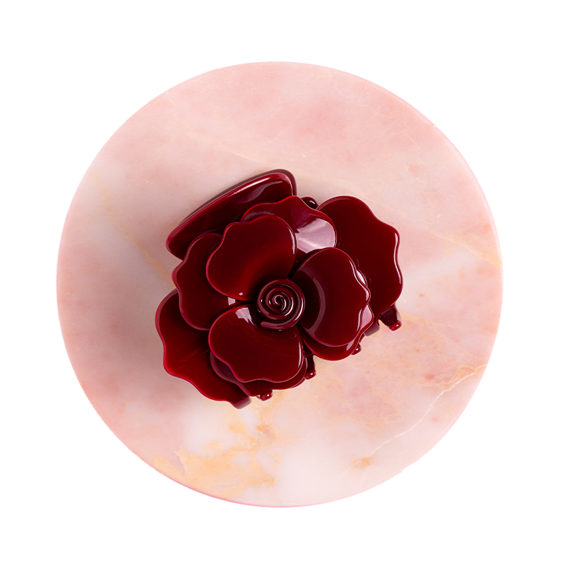 Haarspange Rose Bordeaux