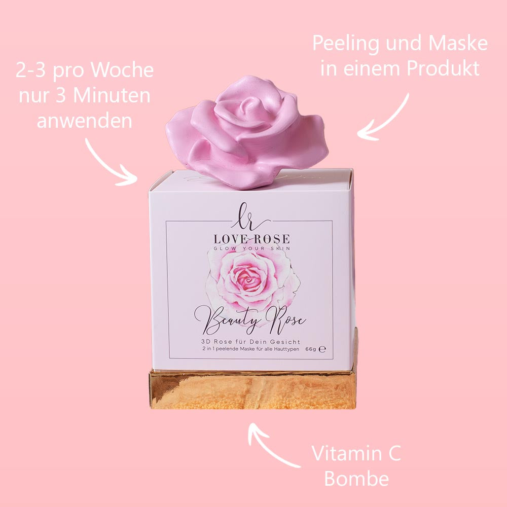Beauty Rose - 2in1 peelende Maske - Love Rose Cosmetics
